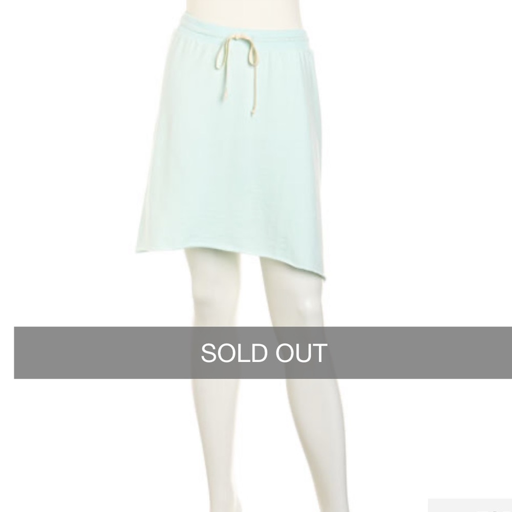 LILLA P. Mint Green French Terry Drawstring Skirt - Picture 7 of 7